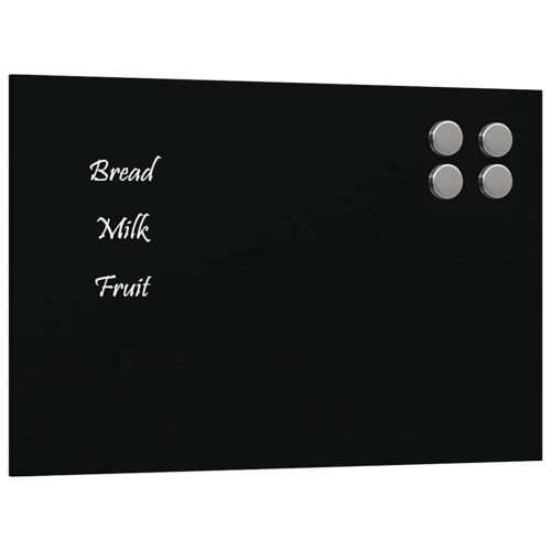 Zidna magnetna ploča crna 30 x 20 cm od kaljenog stakla - Crna 30 x 20 cm Cijena