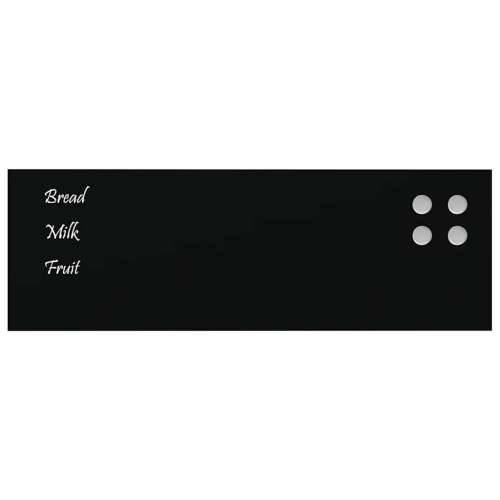 Zidna magnetna ploča crna 60x20 cm od kaljenog stakla - Crna 60 x 20 cm Cijena