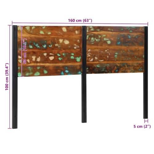 Uzglavlje kreveta 160 cm Puno obrađeno drvo i željezo - 160 cm 1 masivno obnovljeno drvo Cijena