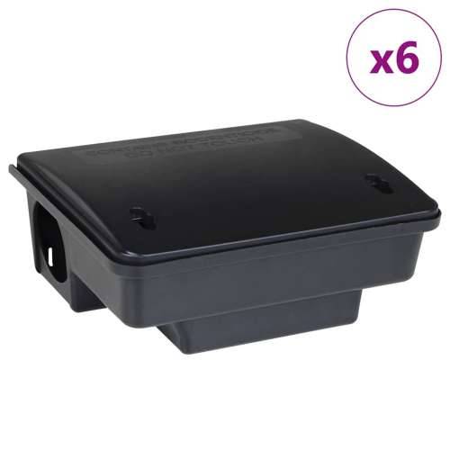 Zamke za miševe 6 kom crne 23x19x9,5 cm - 6 Cijena