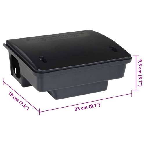 Zamke za miševe 6 kom crne 23x19x9,5 cm - 6 Cijena