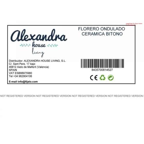 Vaza Romimex Plava Crna Plava/Crna Keramika 23 x 28 x 23 cm Cijena