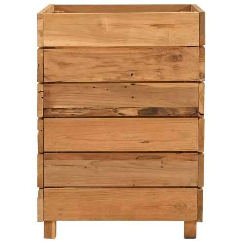 Povišena gredica 50 x 40 x 55 cm reciklirana tikovina i čelik - 50 x 40 x 55 cm 1 Cijena