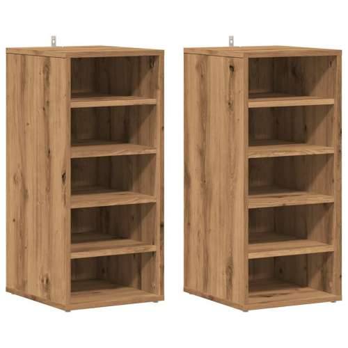 Ormari za cipele 2 kom Artisan hrast 32x35x70 cm - hrast artisan 31.5 x 35 x 70 cm 1 2x shoe cabinet without door Cijena