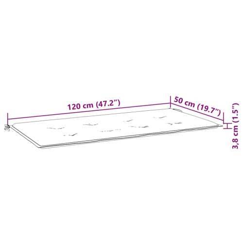 Jastuk za vrtnu klupu bež 120x50x4 cm od tkanine Oxford - Bež 120 x 50 x 3 cm 1 Cijena