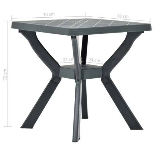 Bistro stol antracit 70 x 70 x 72 cm plastični Cijena