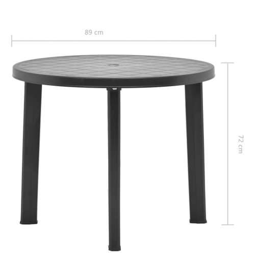 Vrtni stol antracit 89 cm plastični Cijena
