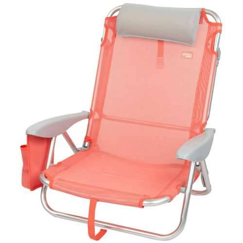 Sklopiva Stolica s Naslonom za Glavu Aktive Flamingo Koraljni 51 x 76 x 45 cm (2 kom.) Cijena