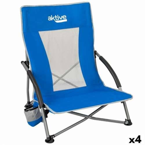 Stolica za za plažu Aktive Plava 50 x 67 x 51 cm (4 kom.) Cijena