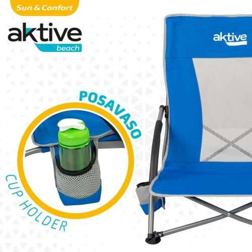 Stolica za za plažu Aktive Plava 50 x 67 x 51 cm (4 kom.) Cijena