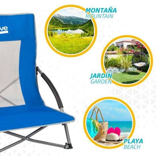 Stolica za za plažu Aktive Plava 50 x 67 x 51 cm (4 kom.) Cijena