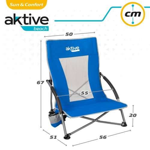 Stolica za za plažu Aktive Plava 50 x 67 x 51 cm (4 kom.) Cijena