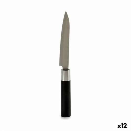 Kuhinjski Nož Kinvara KT11-5604S05 Crna Srebrna Nehrđajući Čelik Plastika 2,7 x 24,3 x 1,8 cm (12 kom.) Cijena