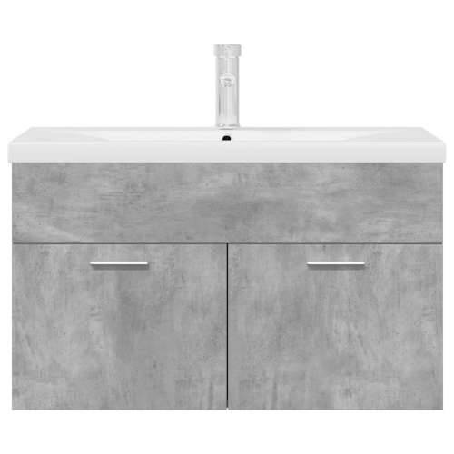 Kupaonski ormarić s ugrađenim Lavabo - Umivaonikom i slavinom - Beton siva 80 x 38.5 x 46 cm Sa slavinom 1 Cijena