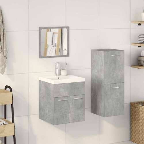 4-dijelni set kupaonskog namještaja siva boja betona drveni - Beton siva 41 x 38.5 x 46 cm 4 Cijena