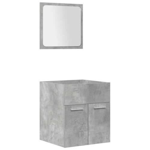 4-dijelni set kupaonskog namještaja siva boja betona drveni - Beton siva 41 x 38.5 x 46 cm 4 Cijena