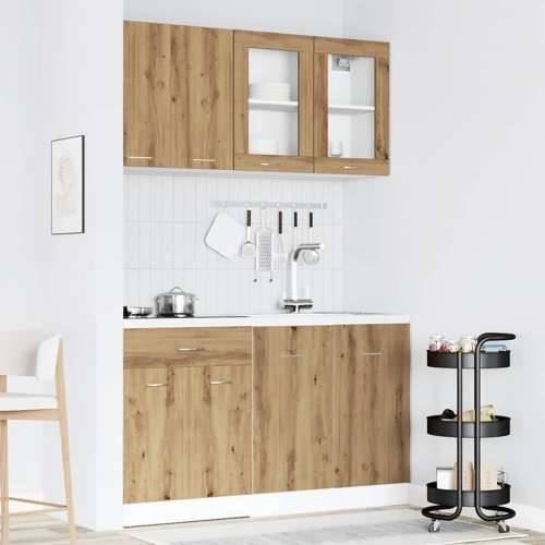 4-dijelni set kuhinjskih ormarića boja hrasta artisan drveni - artisian oak 1 Cijena