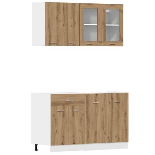 4-dijelni set kuhinjskih ormarića boja hrasta artisan drveni - artisian oak 1 Cijena