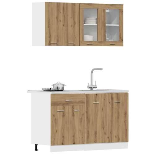 4-dijelni set kuhinjskih ormarića boja hrasta artisan drveni - artisian oak 1 Cijena
