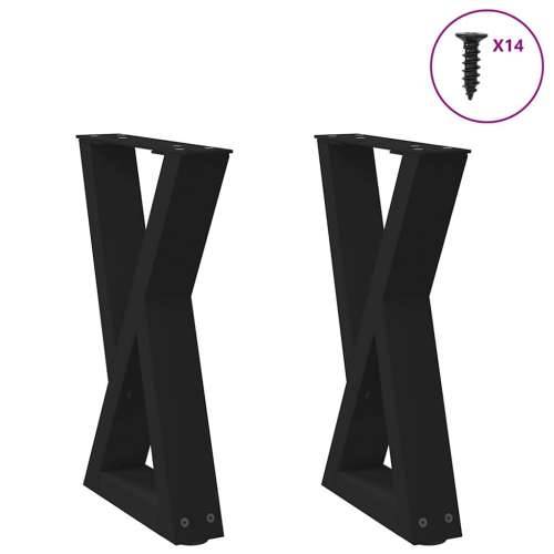 Noge za klub stolić 2 kom Crne 38 x (42-43,3) cm Čelične - Crna 38 x (42-43.3) cm 1 Cijena