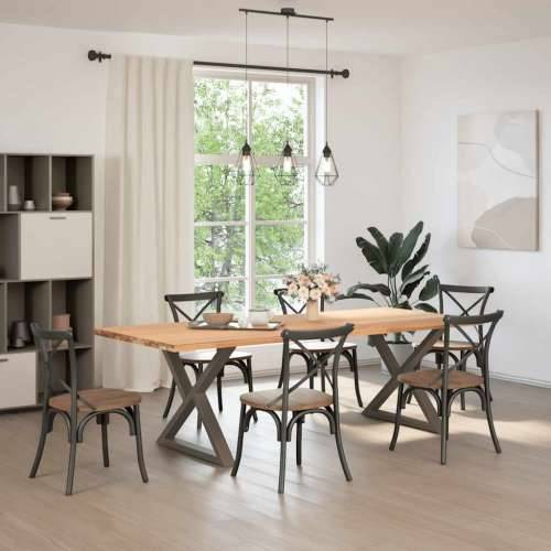 Noge za blagovaonski stol 2 kom Prirodni čelik 90x(72-73,3) cm - Prirodna 90 x (72-73.3) cm 1 Cijena