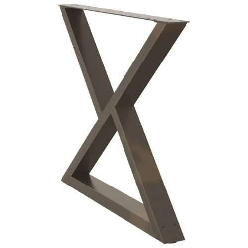 Noge za blagovaonski stol 2 kom Prirodni čelik 90x(72-73,3) cm - Prirodna 90 x (72-73.3) cm 1 Cijena
