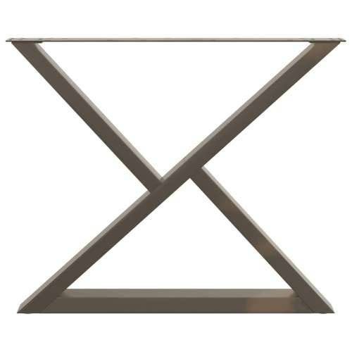 Noge za blagovaonski stol 2 kom Prirodni čelik 90x(72-73,3) cm - Prirodna 90 x (72-73.3) cm 1 Cijena
