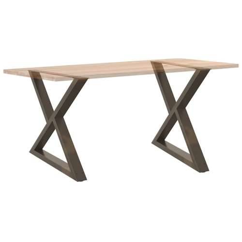 Noge za blagovaonski stol 2 kom Prirodni čelik 90x(72-73,3) cm - Prirodna 90 x (72-73.3) cm 1 Cijena
