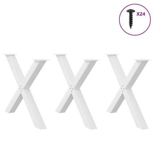 Noge za blagovaonski stol X-oblikovane 3 kom Bijele 90 x (72-73) cm Čelične - Bijela 90 x (72-73) cm (80 mm) 3 1 Cijena