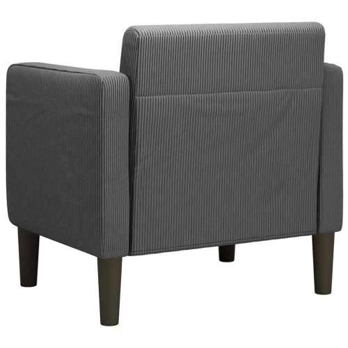 Sofa fotelja s naslonima za ruke tamno siva 54 cm - Tamno siva 1 Cijena