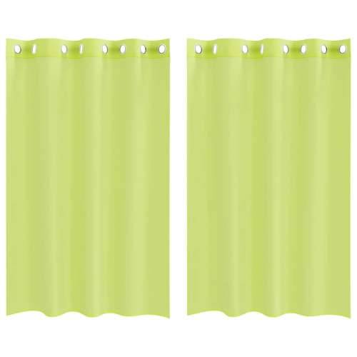Voile zavjese s ušicama 2 kom jabučno zelena 140x175 cm - Jabukova zelena 140 x 175 cm 1 s ušicama Cijena