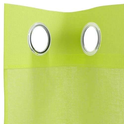 Voile zavjese s ušicama 2 kom jabučno zelena 140x175 cm - Jabukova zelena 140 x 175 cm 1 s ušicama Cijena