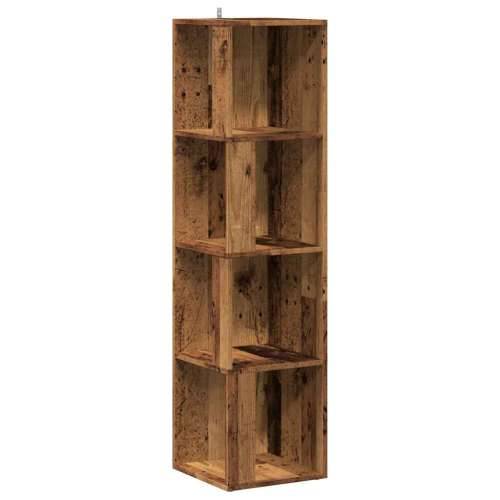 Kutni ormarić boja staro drvo 33x33x132 cm konstruirano drvo - Staro drvo 33 x 33 x 132 cm 1 Cijena