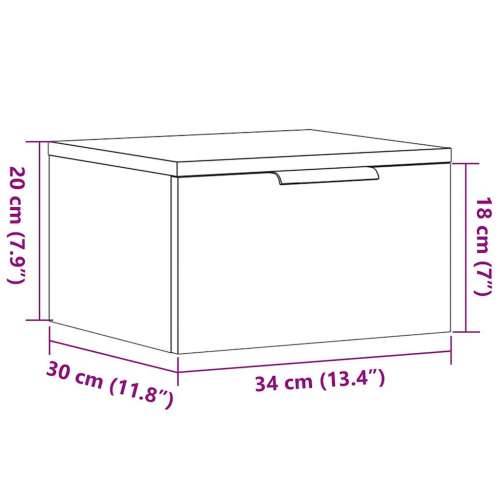 Zidni noćni ormarići 2 kom boja hrasta artisan 34x30x20 cm - hrast artisan 2 Cijena