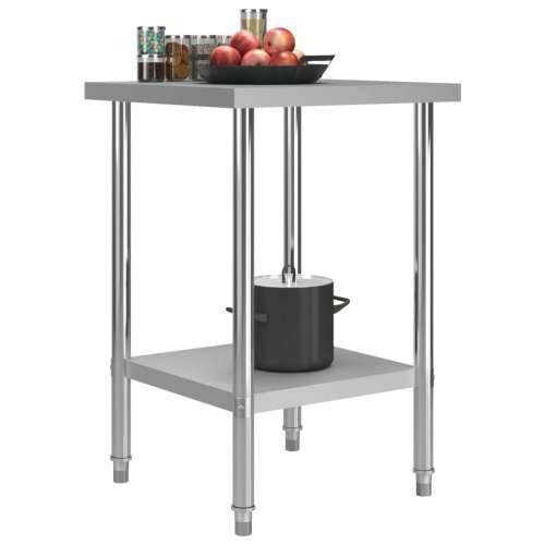 Kuhinjski radni stol 60 x 60 x 85 cm od nehrđajućeg čelika Cijena