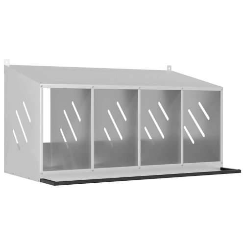 Kutija za gniježđenje za piliće s 4 odjeljka metala - Pocinčano srebro 106,5 x 64 x 59,5 cm Cijena