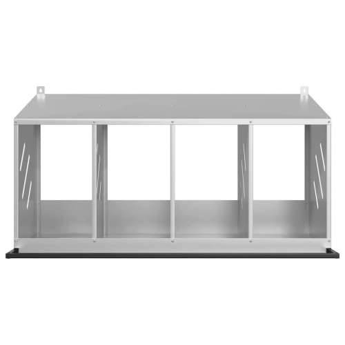 Kutija za gniježđenje za piliće s 4 odjeljka metala - Pocinčano srebro 106,5 x 64 x 59,5 cm Cijena