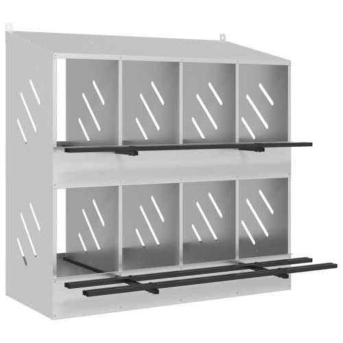 Kutija za gniježđenje za piliće s 8 odjeljka metala - Pocinčano srebro 106,5 x 79 x 109,5 cm Cijena