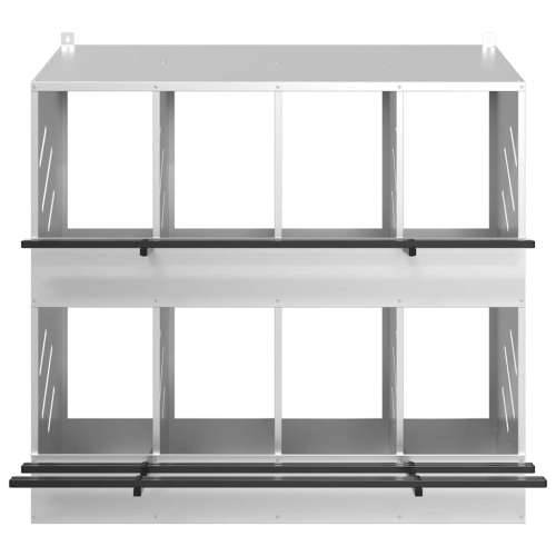 Kutija za gniježđenje za piliće s 8 odjeljka metala - Pocinčano srebro 106,5 x 79 x 109,5 cm Cijena