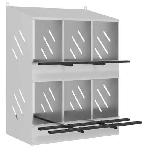 Kutija za gniježđenje za piliće s 6 odjeljka metala - Pocinčano srebro 80 x 79 x 109,5 cm Cijena