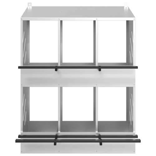 Kutija za gniježđenje za piliće s 6 odjeljka metala - Pocinčano srebro 80 x 79 x 109,5 cm Cijena