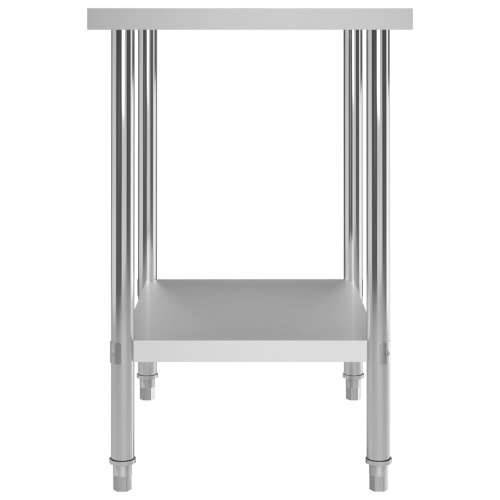 Kuhinjski radni stol 80 x 60 x 85 cm od nehrđajućeg čelika Cijena