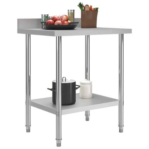 Kuhinjski radni stol 80 x 60 x 93 cm od nehrđajućeg čelika Cijena
