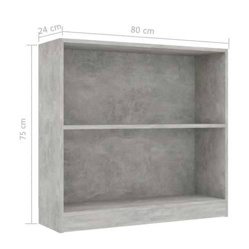 Polica za knjige boja betona 80x24x75 cm konstruirano drvo - Beton siva 1 75 cm 80 cm Cijena