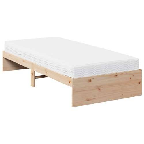 Dnevni krevet s madracem 100x200 cm puno drvo bor - Prirodna 100 x 200 cm Cijena