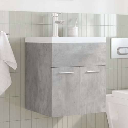Kupaonski ormarić s ugrađenim Lavabo - Umivaonikom i slavinom - Beton siva 41 x 38.5 x 46 cm Sa slavinom 1 Cijena
