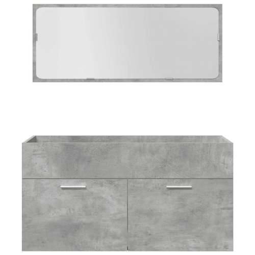 5-dijelni set kupaonskog namještaja siva boja betona drveni - Beton siva 90 x 38.5 x 46 cm 1 Cijena