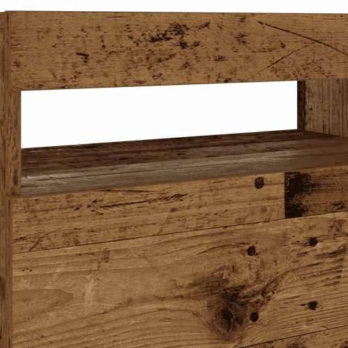Noćni ormarić s LED svjetlima staro drvo 60x35x40 cm - Staro drvo 1 Cijena