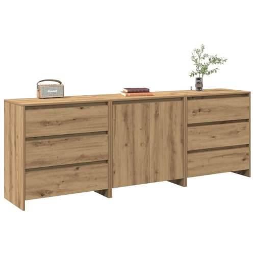 3-dijelni komoda boja hrast artisan konstruirano drvo - hrast artisan 3 Cijena