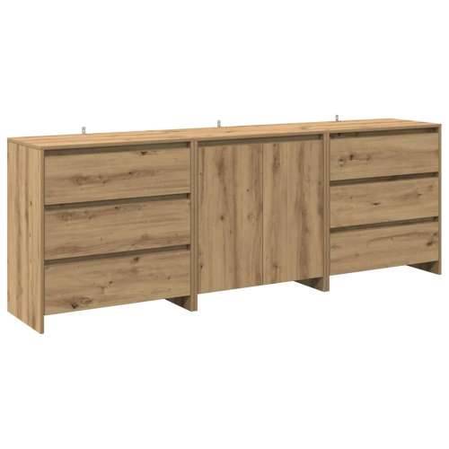 3-dijelni komoda boja hrast artisan konstruirano drvo - hrast artisan 3 Cijena